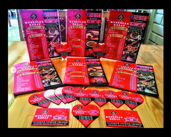 Broş&uuml;r A/5 Ebatında 130 gr. Kuşe &Ccedil;ift Y&ouml;n Renkli